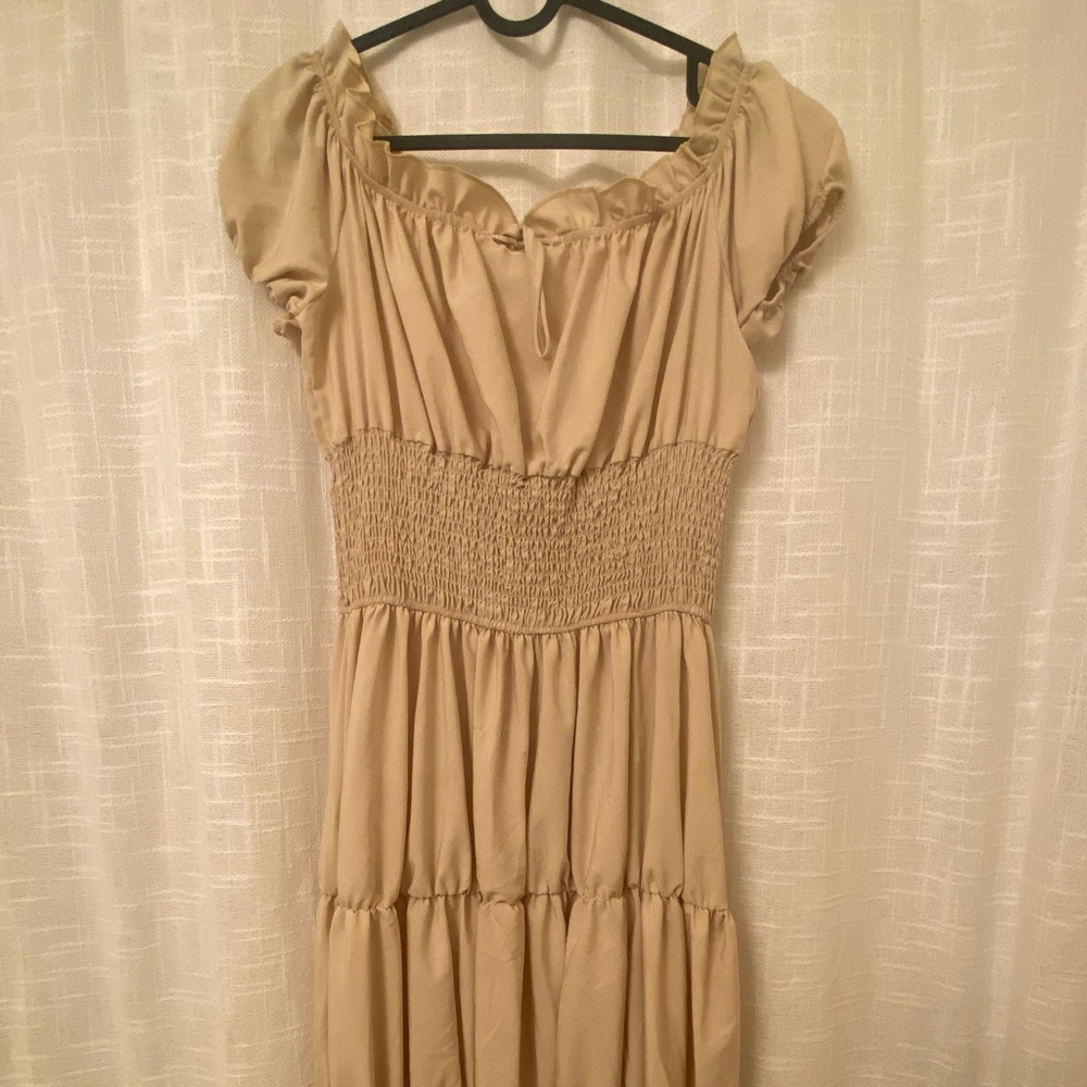 tan prairie dress